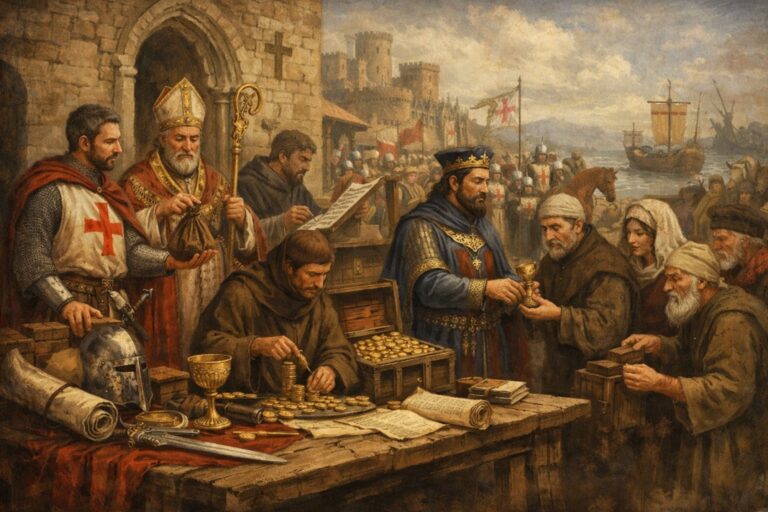 Financement des croisades : impôts, dîmes et premières mobilisations financières en France médiévale