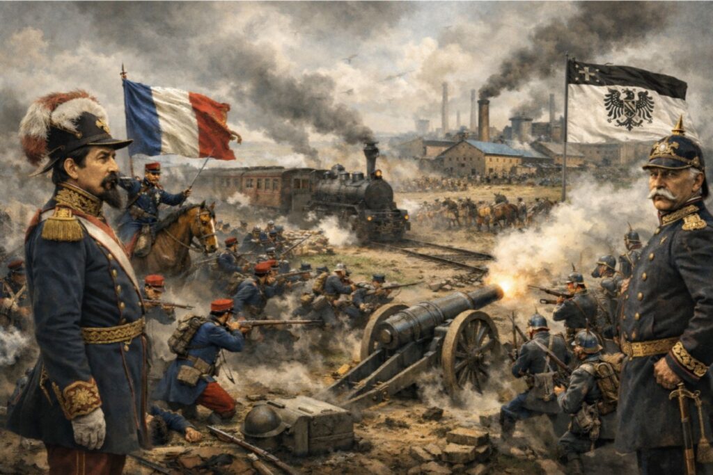 Guerre franco-prussienne 1870 : causes, batailles et naissance d’une guerre industrielle