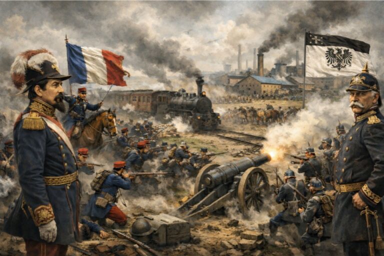 Guerre franco-prussienne 1870 : causes, batailles et naissance d’une guerre industrielle