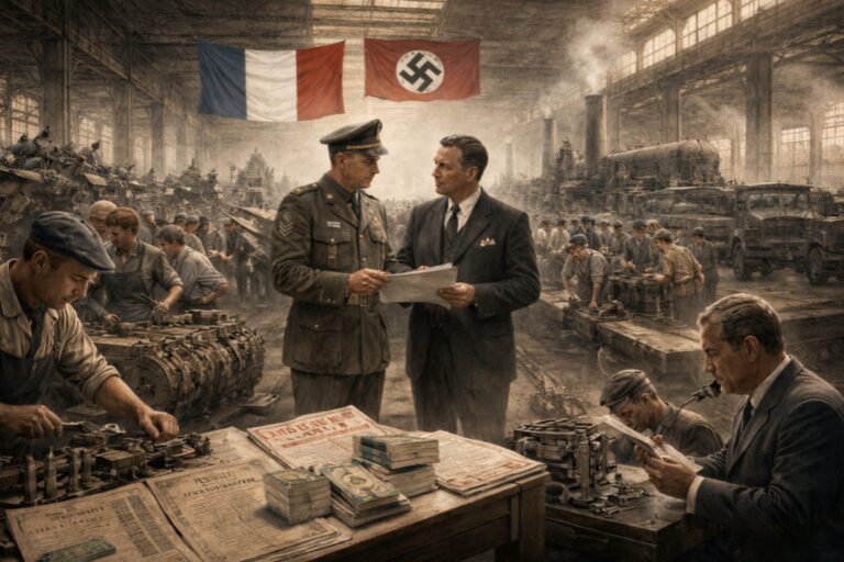 Économie française sous Vichy : production, réquisitions et collaboration industrielle (1940-1944)