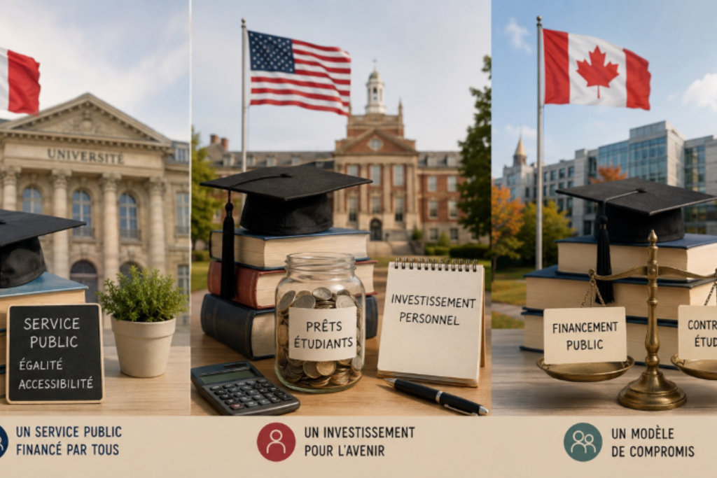 Le coût des études supérieures en France, aux États-Unis et au Canada : histoire comparée